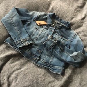 Prana size small stretch denim jean jacket NWT